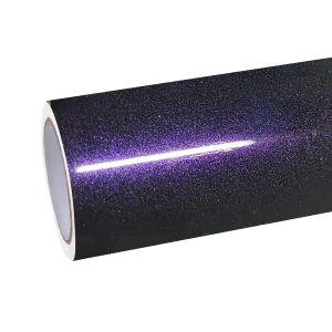 Gloss Metallic Ghost Midnight Purple Car Vinyl Wrap PET