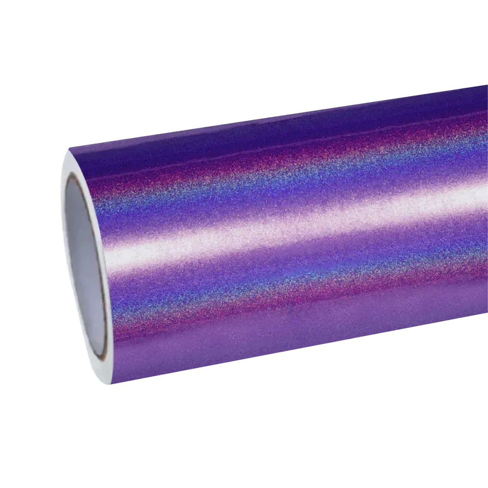Gloss Metallic Rainbow Laser Dark Purple Car Vinyl Wrap